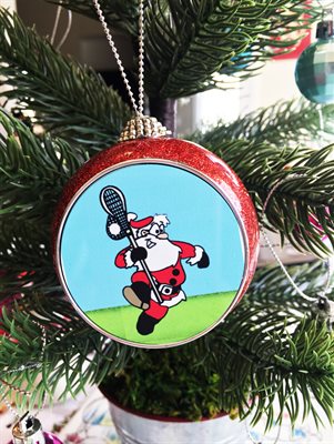 SOR-Santa Lacrosse Ornament